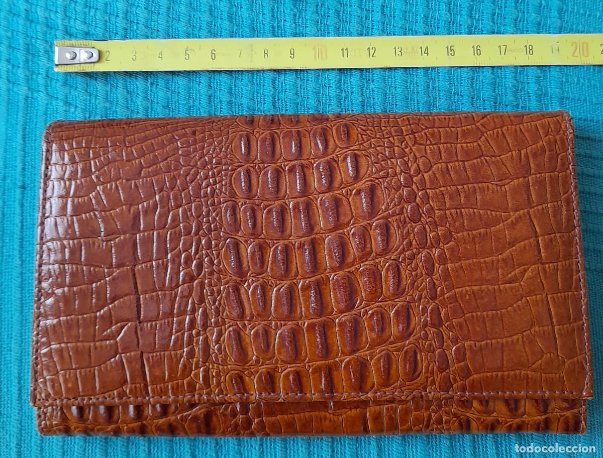 Vintage: Cartera monedero de piel de cocodrilo de mujer - Foto 3