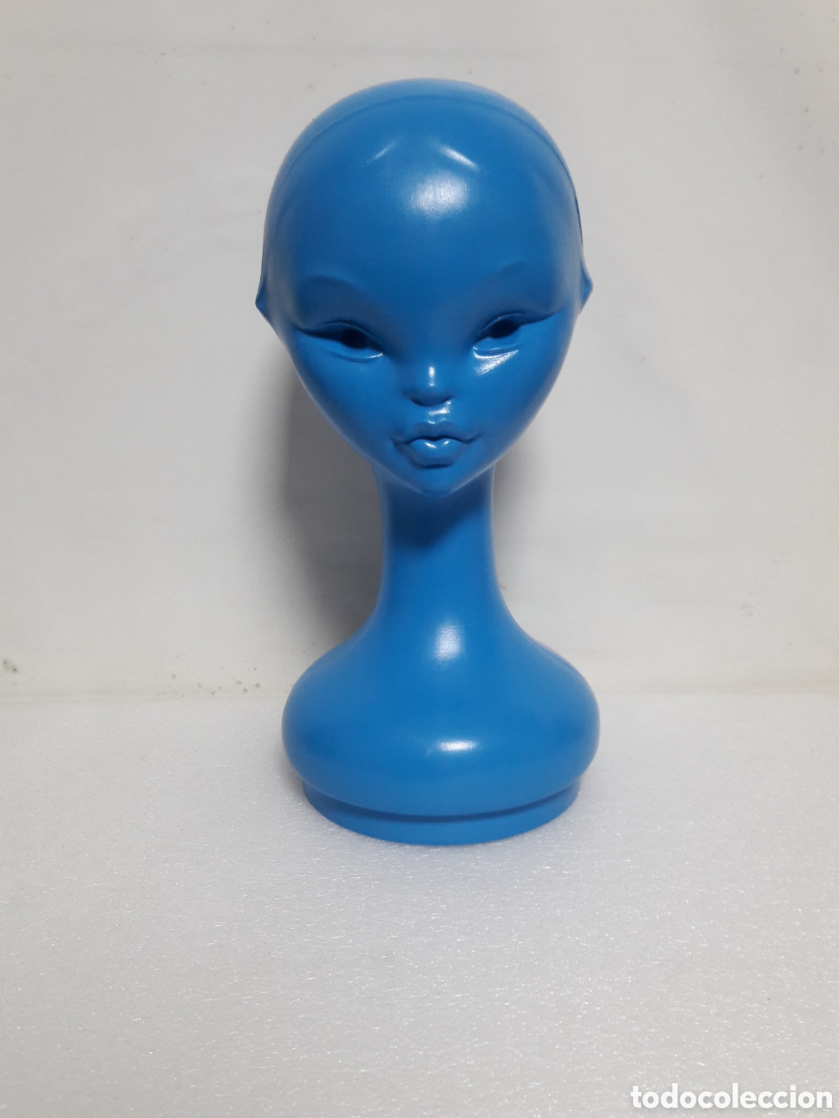 Vintage: CABEZA BUSTO MANIQUI PARA PELUCAS O SOMBREROS. VINTAGE A&Ntilde;OS 60. MED ALTO 36 CM.