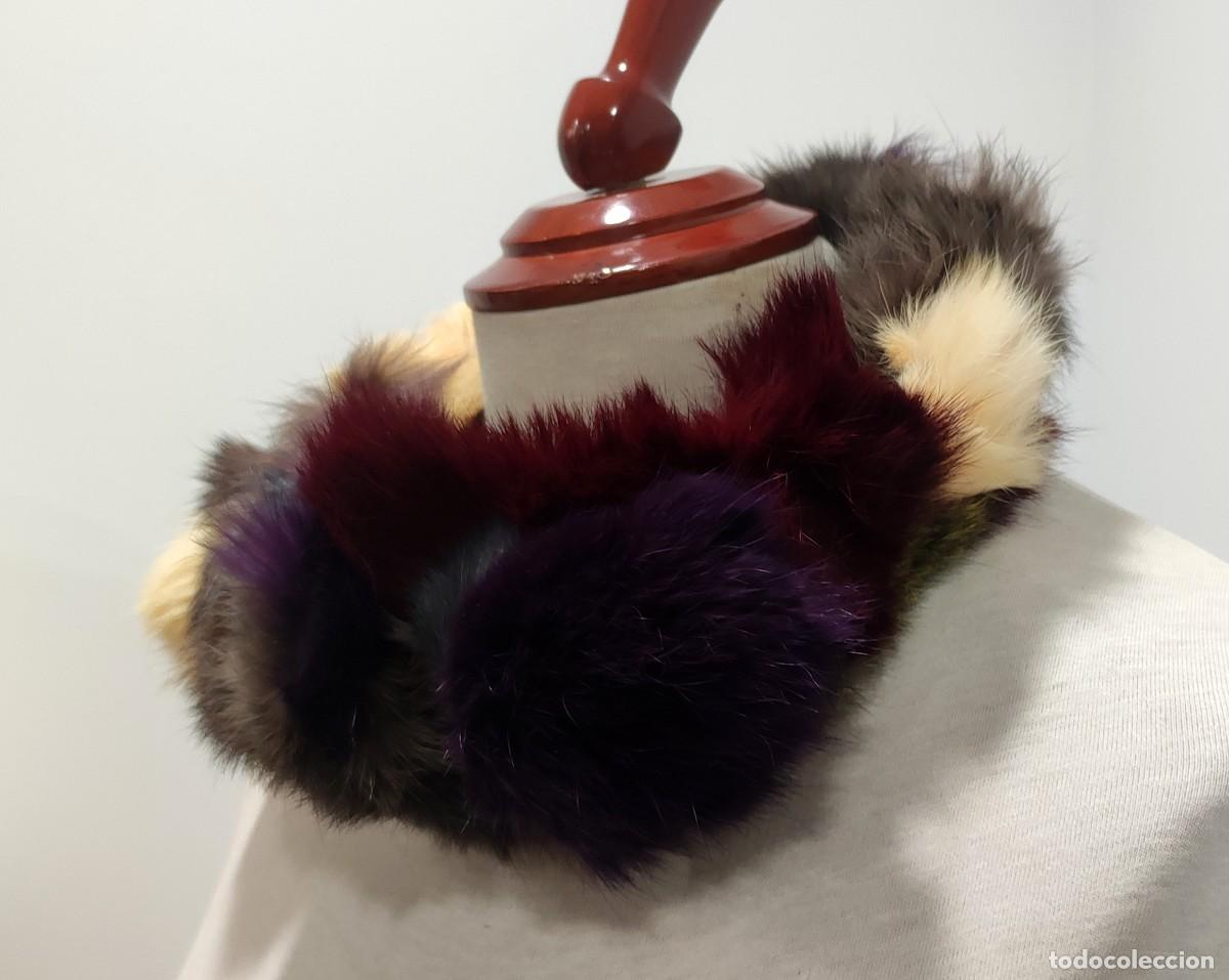 Vintage: CUELLO DE PELO DE CONEJO DE MUSGO - Foto 4