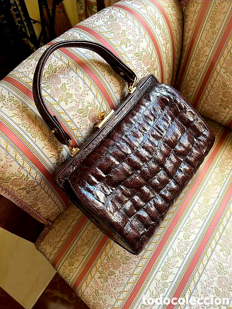 Vintage: Bolso de cocodrilo vintage. - Foto 2