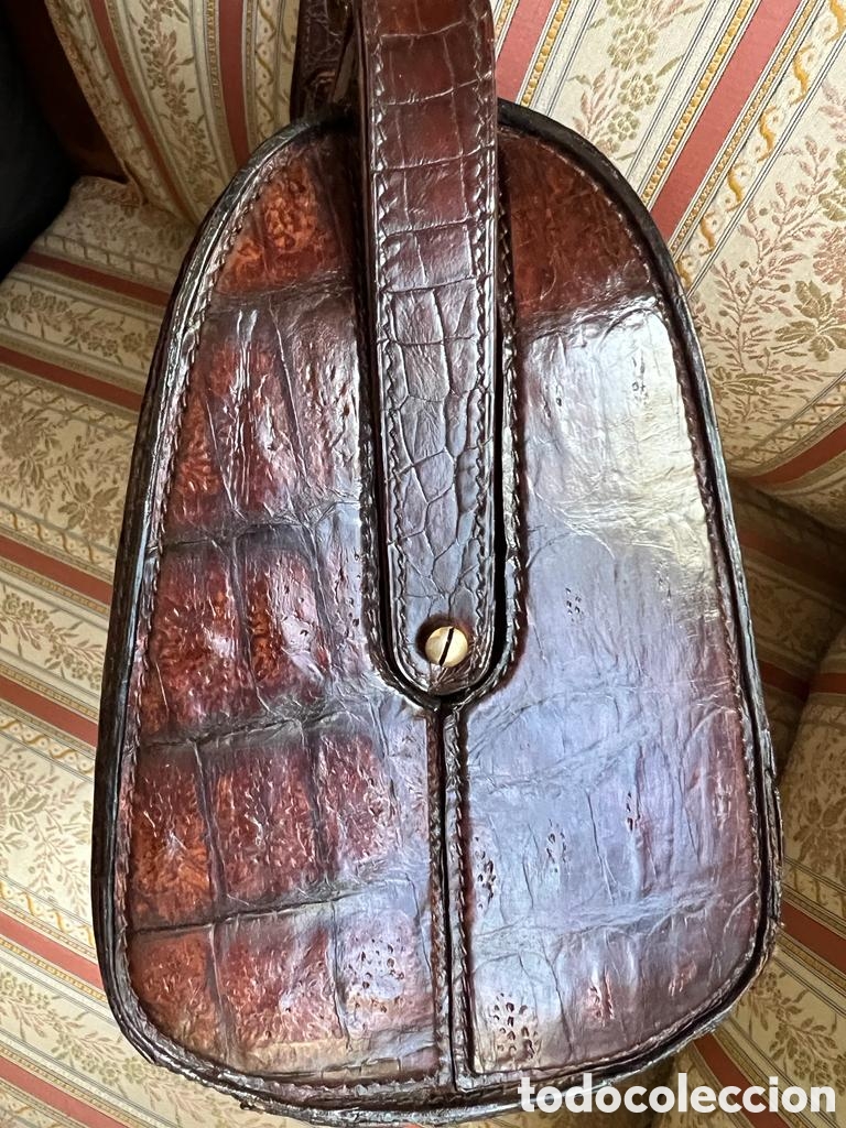 Vintage: Bolso de cocodrilo vintage. - Foto 6