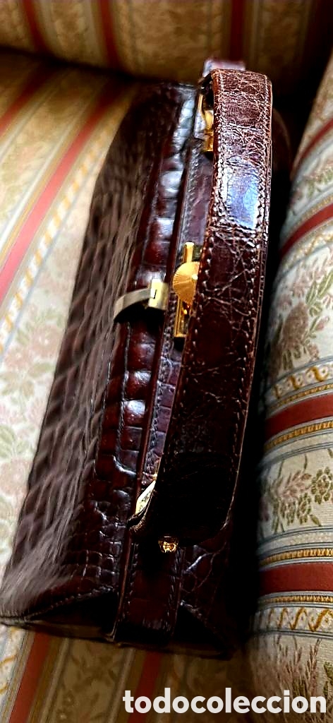 Vintage: Bolso de cocodrilo vintage. - Foto 9