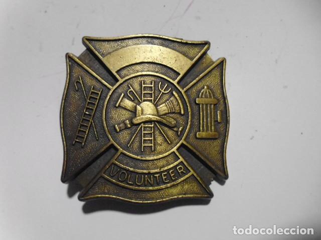 Vintage: GRAN HEBILLA BOMBEROS VOLUNTARIOS - Foto 1