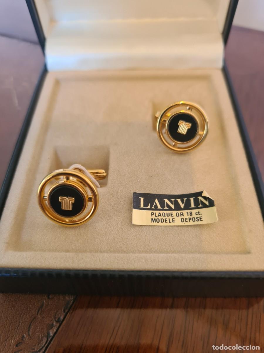 Vintage: GEMELOS LANVIN PARIS BA&Ntilde;O DE ORO - Foto 2