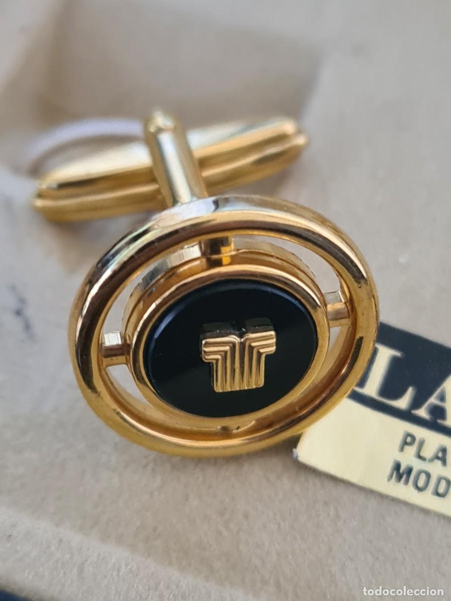 Vintage: GEMELOS LANVIN PARIS BA&Ntilde;O DE ORO - Foto 4