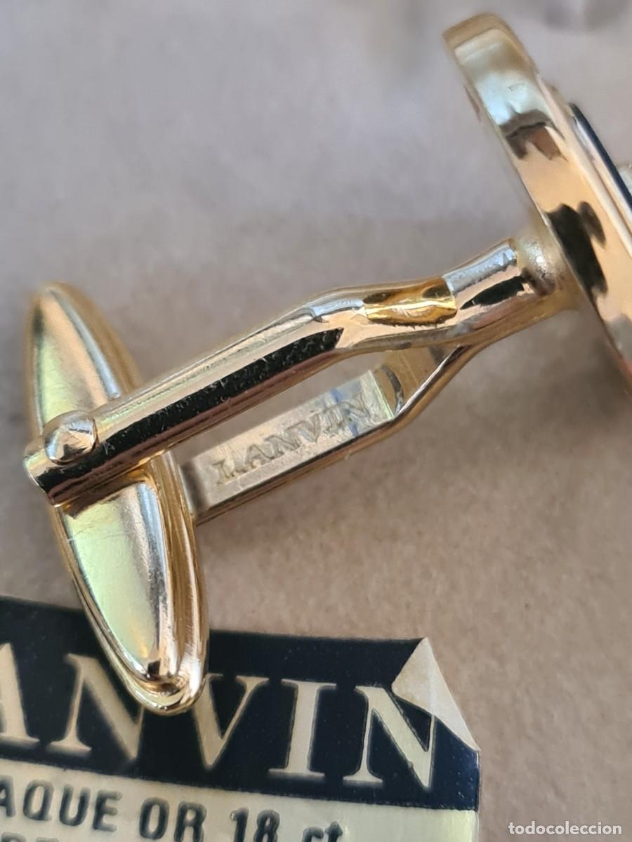 Vintage: GEMELOS LANVIN PARIS BA&Ntilde;O DE ORO - Foto 6