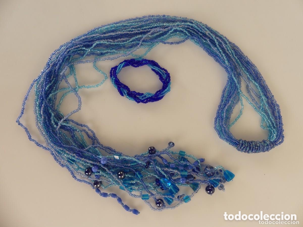 Vintage: JUEGO DE COLLAR Y PULSERA DE CUENTAS - Foto 1