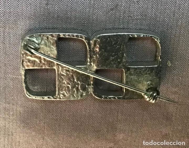 Vintage: BROCHE PLATEADO Y ESMALTE, A&Ntilde;OS 80 - Foto 2