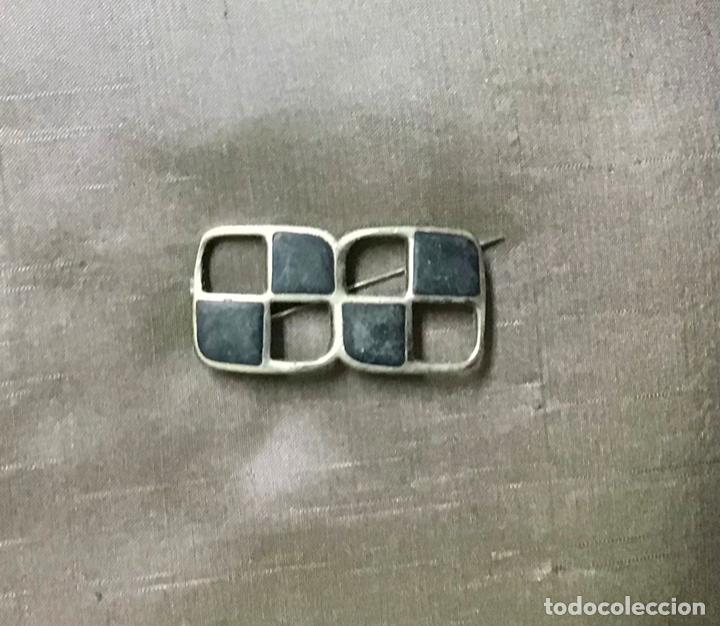 Vintage: BROCHE PLATEADO Y ESMALTE, A&Ntilde;OS 80 - Foto 1