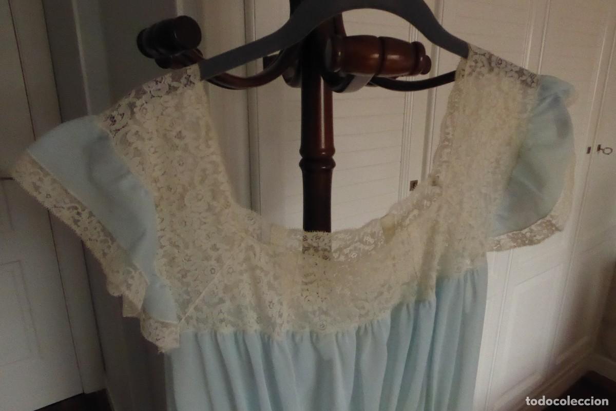 Vintage: CAMIS&Oacute;N AZUL DATZIRA - TALLA 3 - Foto 5