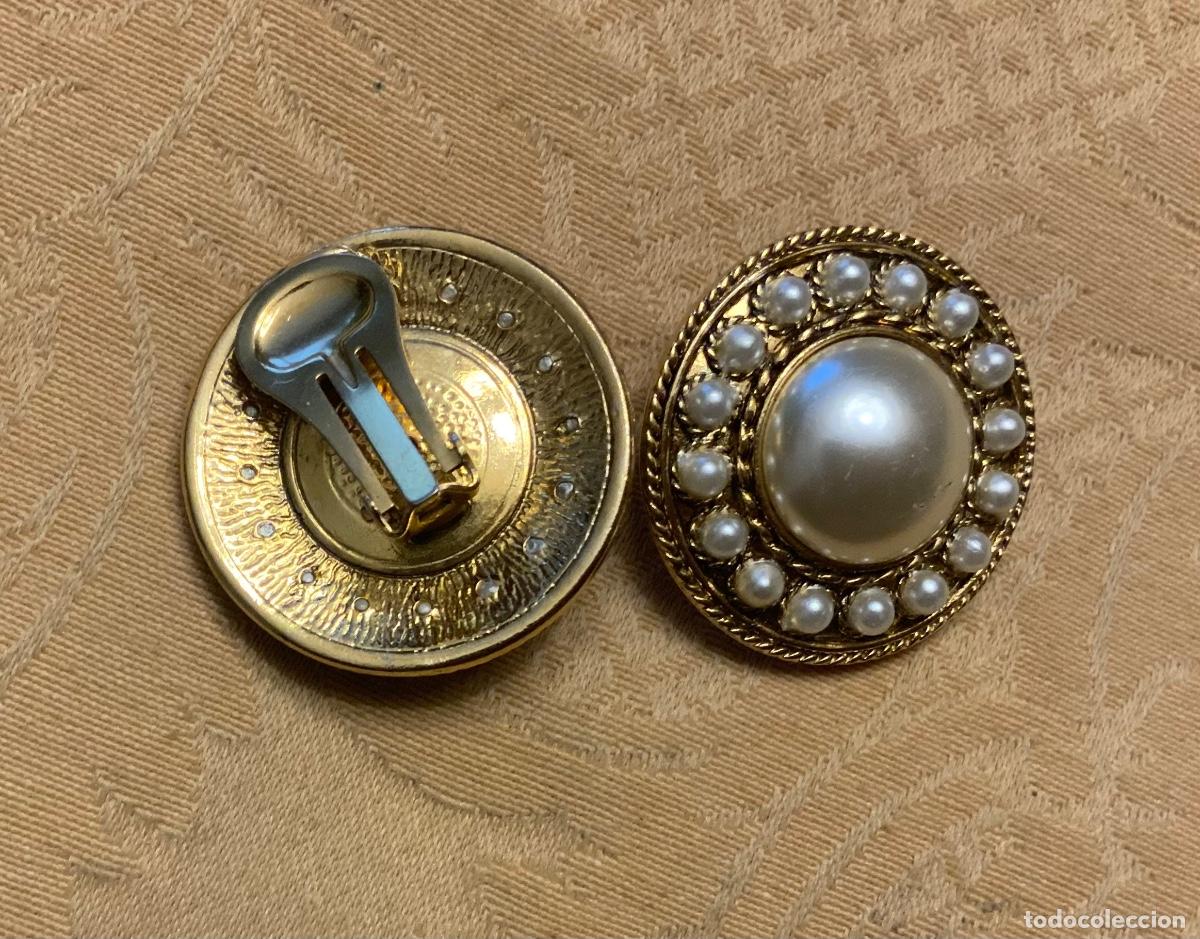Vintage: PENDIENTES A&Ntilde;OS 80 REDONDOS, PERLAS - Foto 2