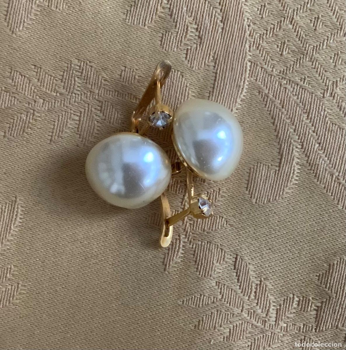 Vintage: PENDIENTES VINTAGE PERLA - Foto 1