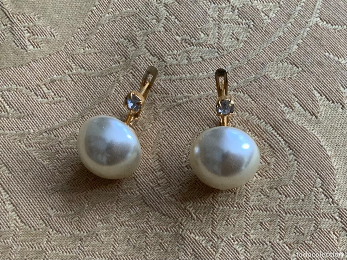 Vintage: PENDIENTES VINTAGE PERLA - Foto 3