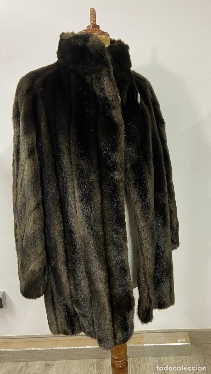 Vintage: ABRIGO ESTILO VISON - MARRON OSCURO - Foto 2