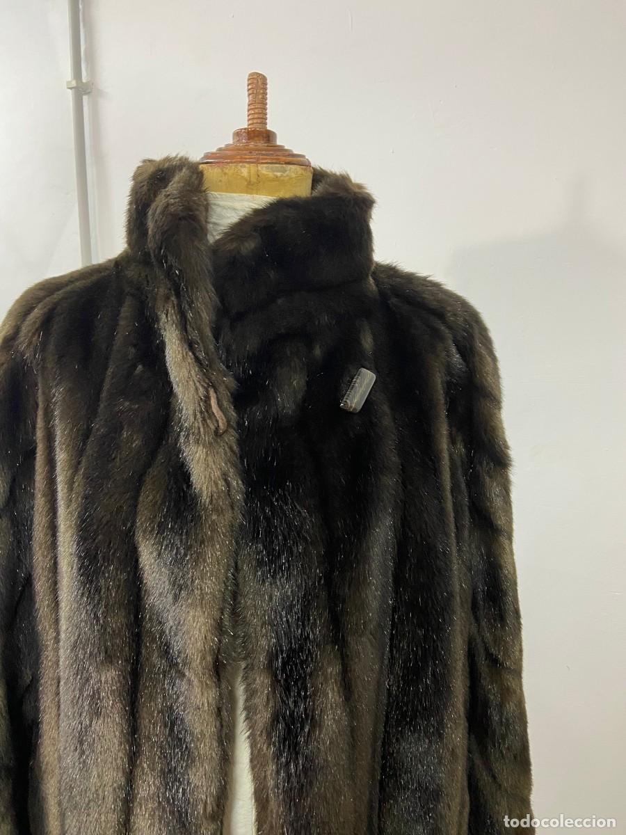 Vintage: ABRIGO ESTILO VISON - MARRON OSCURO - Foto 3