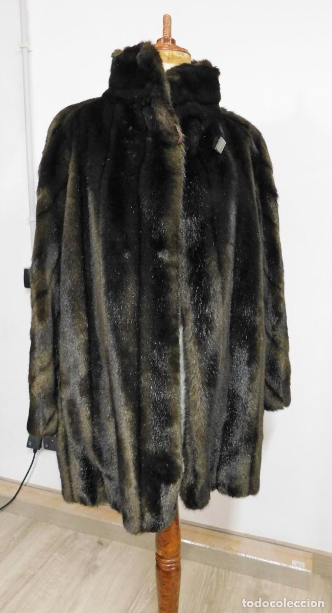 Vintage: ABRIGO ESTILO VISON - MARRON OSCURO - Foto 5
