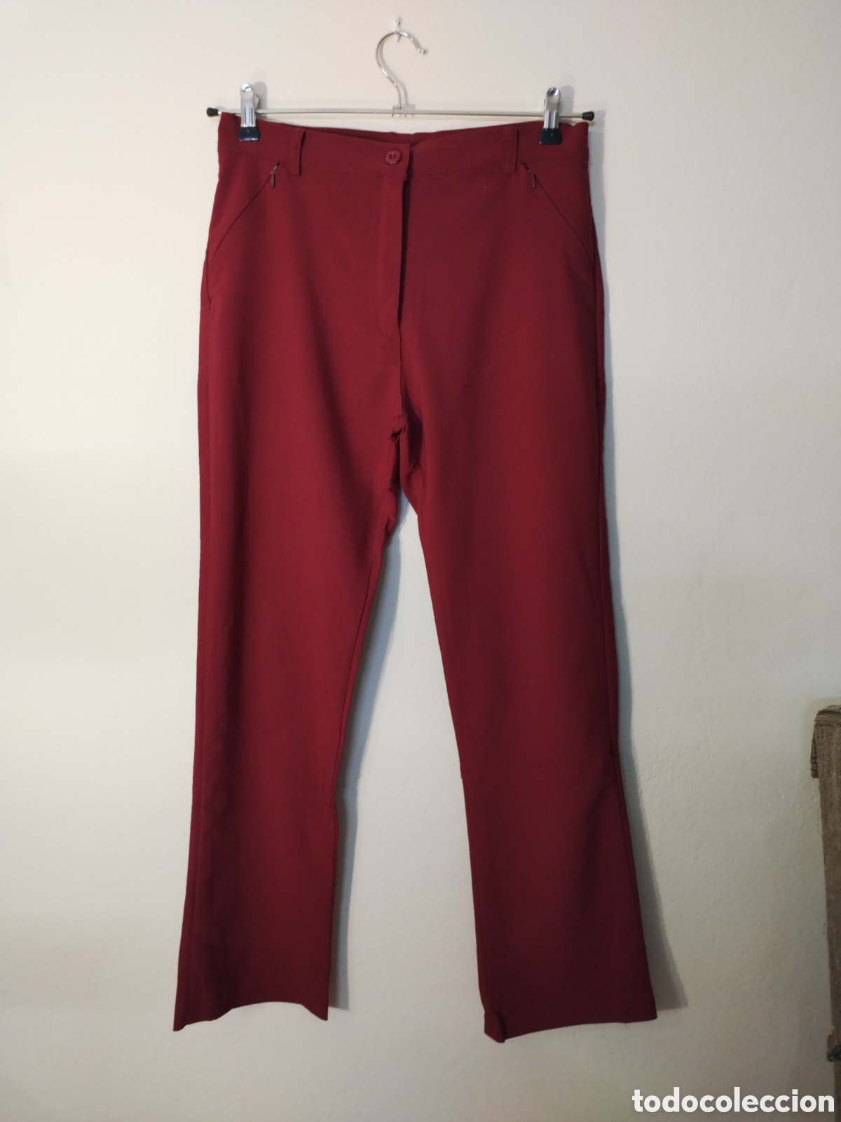 Vintage: Pantal&oacute;n burdeos talla XL - Foto 4