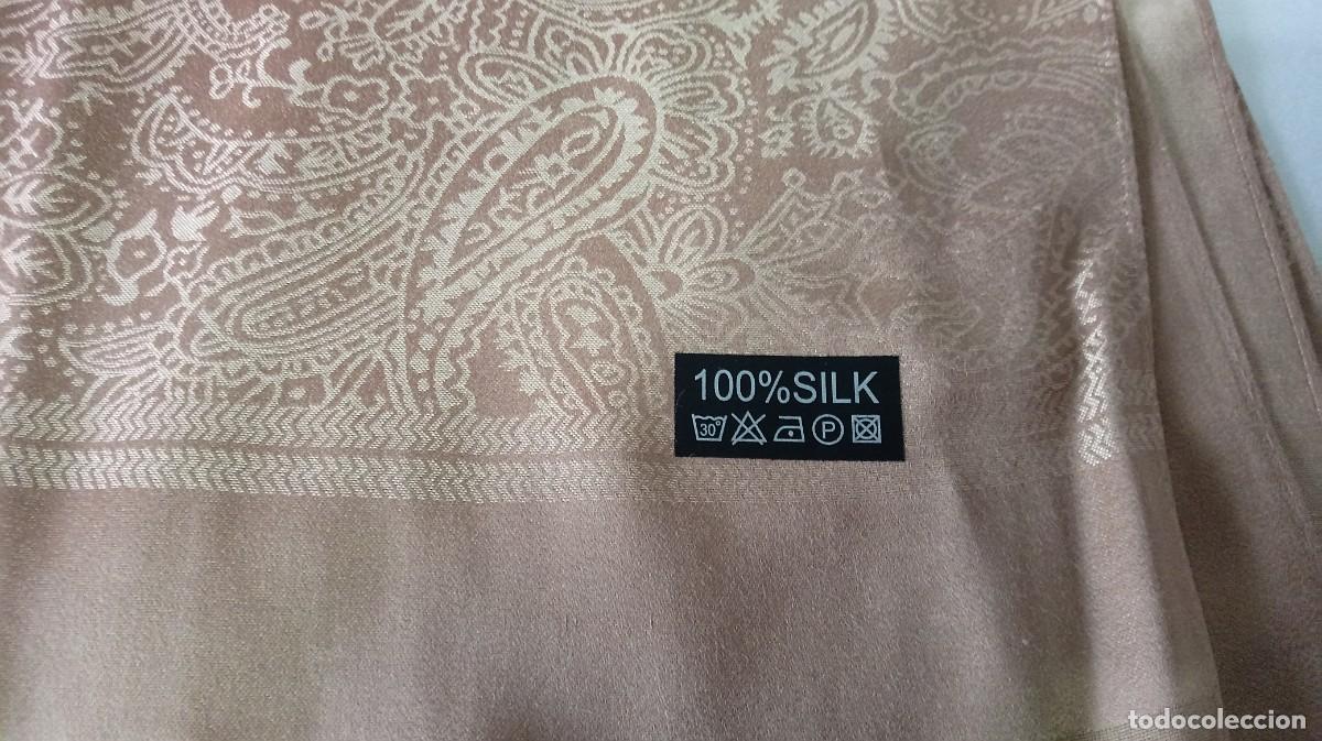 Vintage: Pa&ntilde;uelo fular 100% seda. - Foto 2