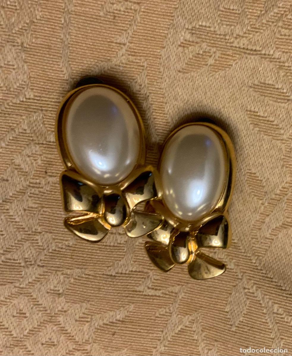 Vintage: PENDIENTES VINTAGE PERLA Y LAZO - Foto 4