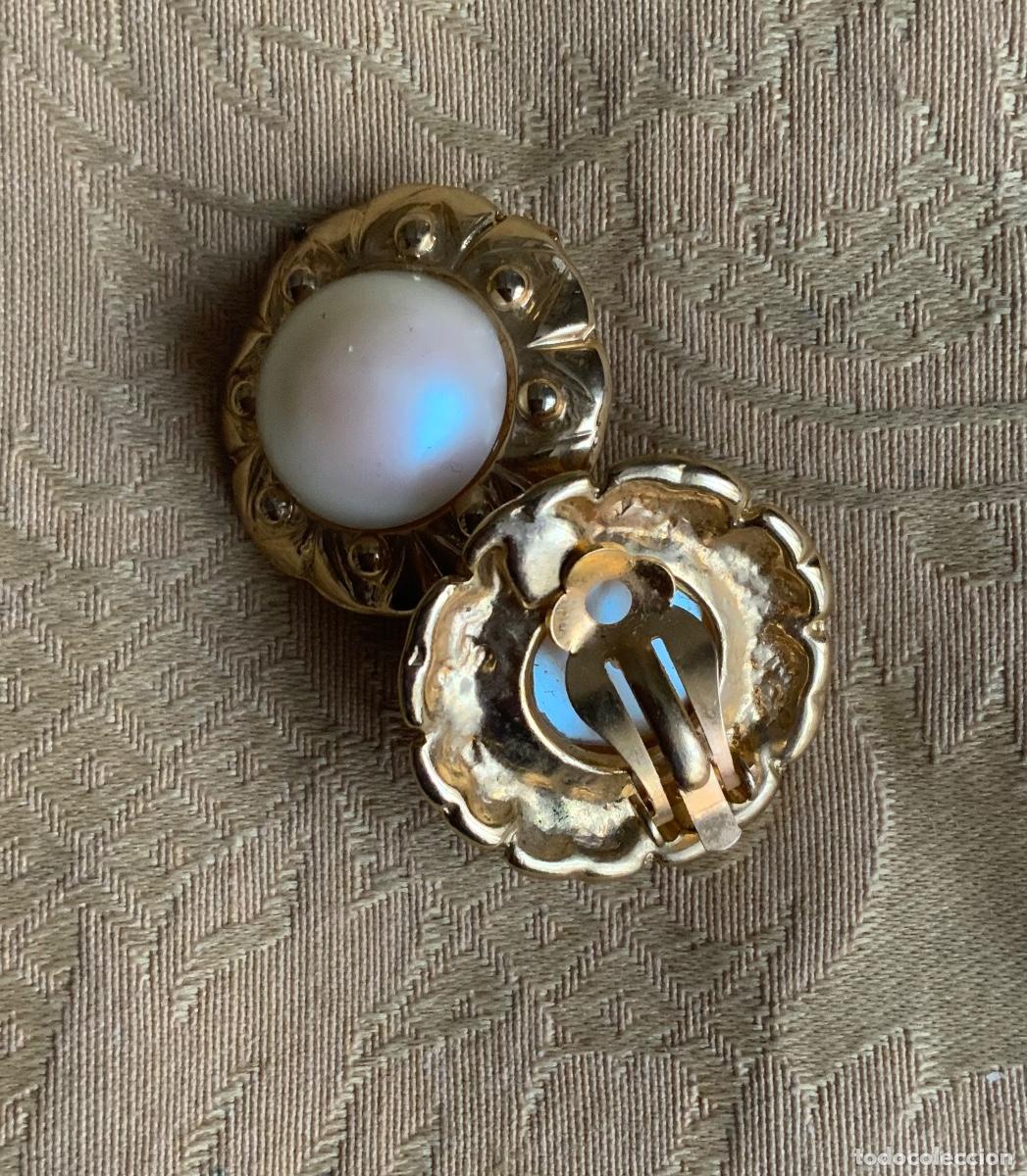 Vintage: PENDIENTES VINTAGE PERLA FLOR - Foto 3