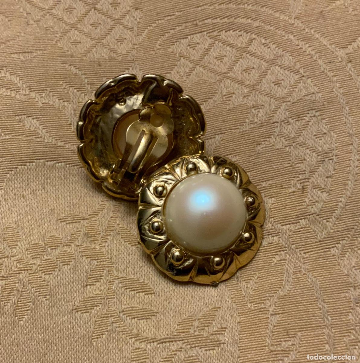 Vintage: PENDIENTES VINTAGE PERLA FLOR - Foto 4