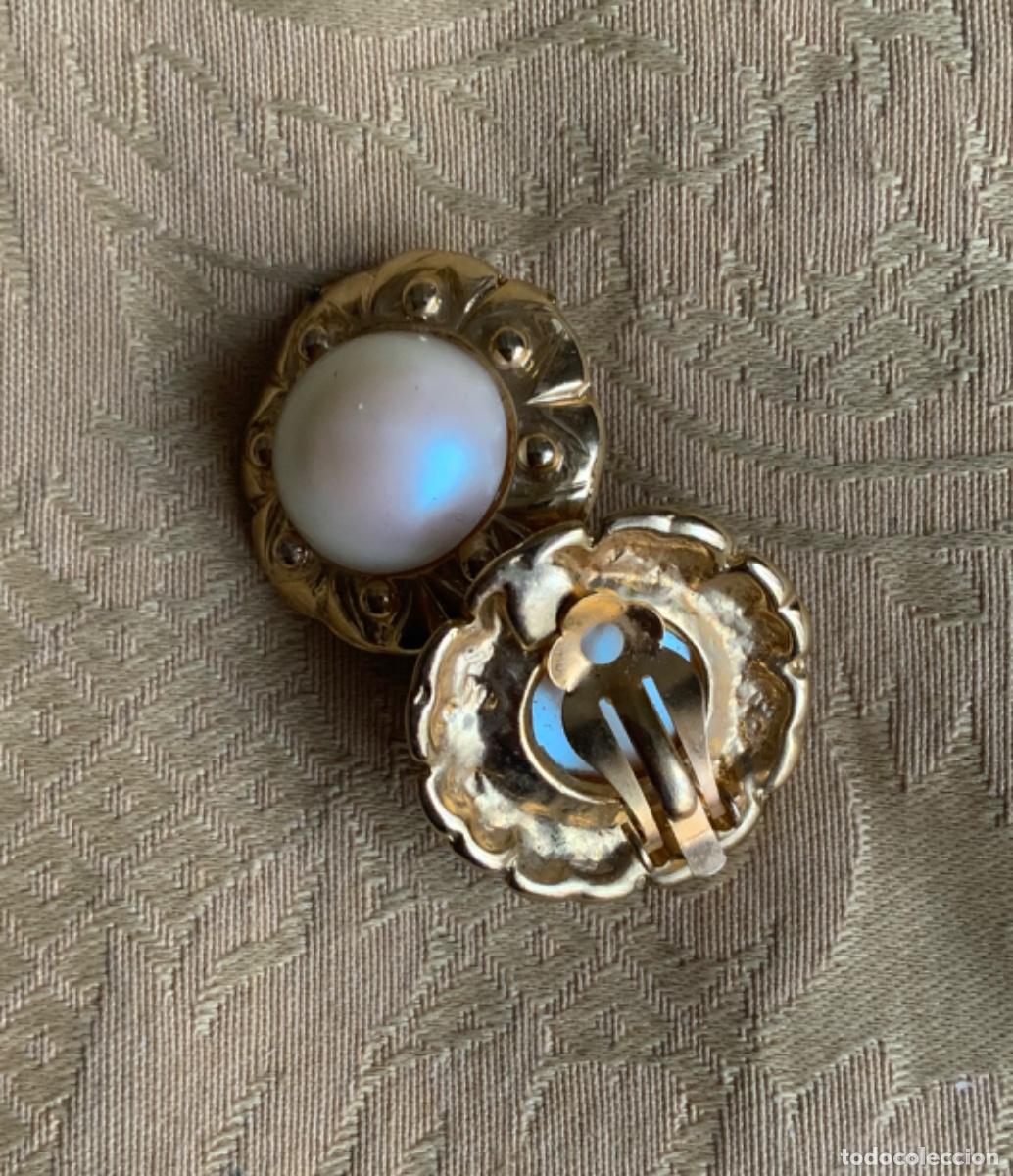 Vintage: PENDIENTES VINTAGE PERLA FLOR - Foto 5