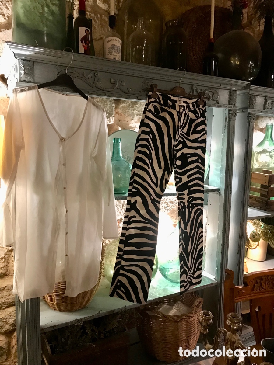 Vintage: Pantal&oacute;n Raya de Cebra Marca Escada - Foto 3