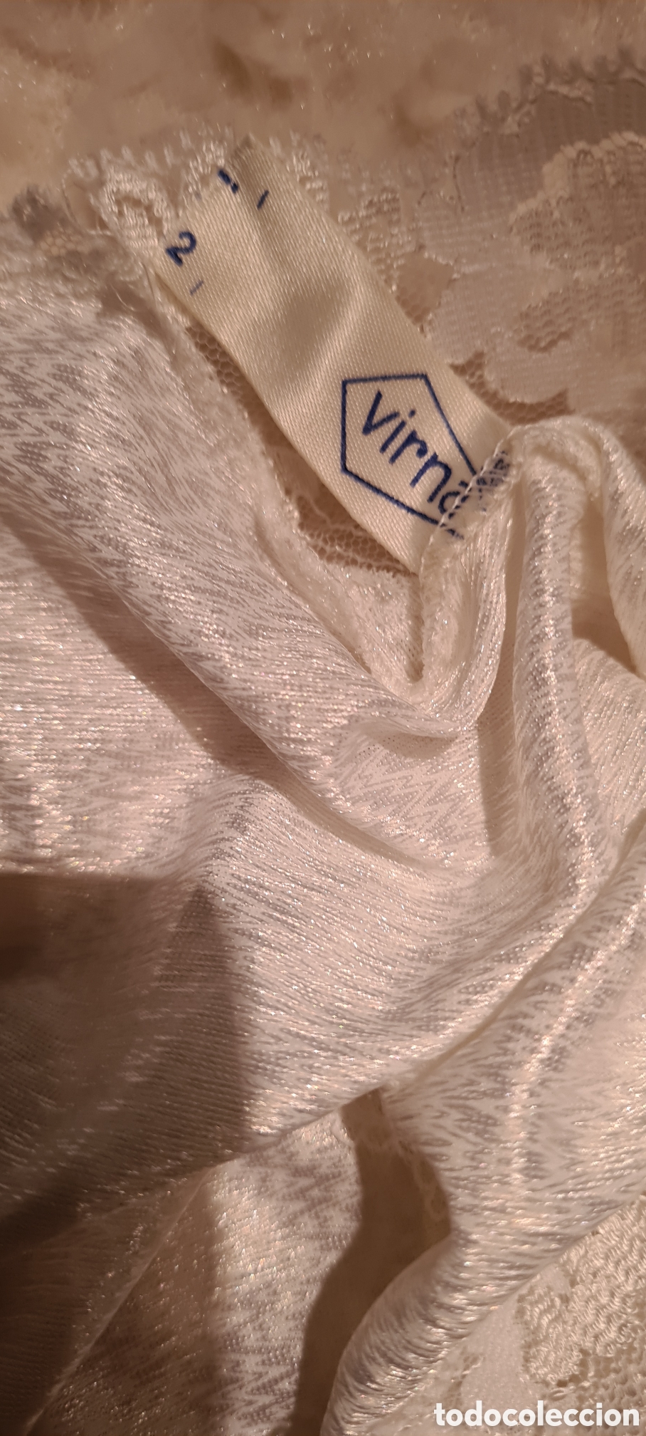 Vintage: Bata y camis&oacute;n blanco, antiguo de ajuar - Foto 9