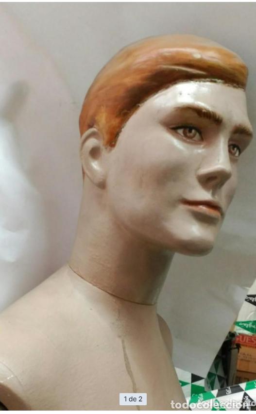 Vintage: Maniqu&iacute; de hombre con brazos de madera. - Foto 1