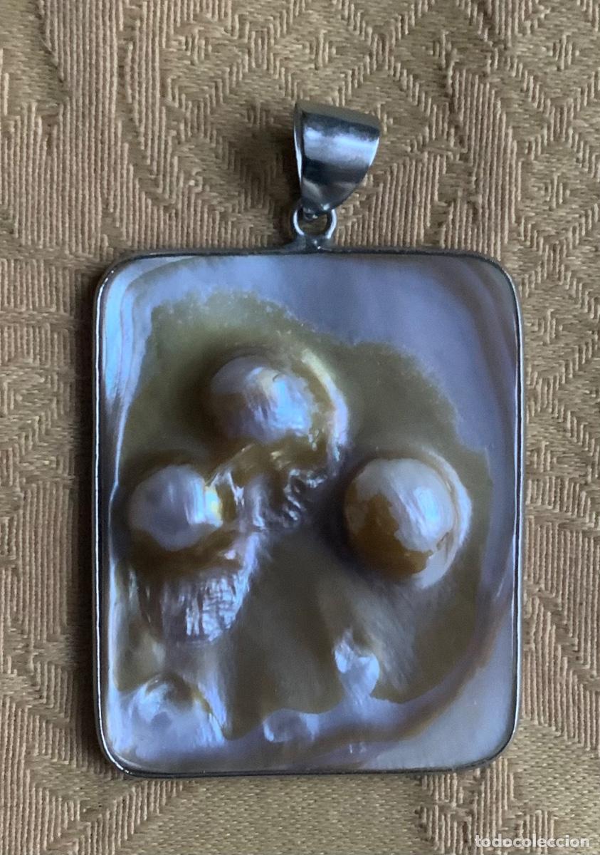 Vintage: COLGANTE DE N&Aacute;CAR CON PERLAS - Foto 1