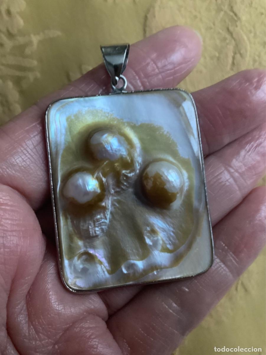 Vintage: COLGANTE DE N&Aacute;CAR CON PERLAS - Foto 3