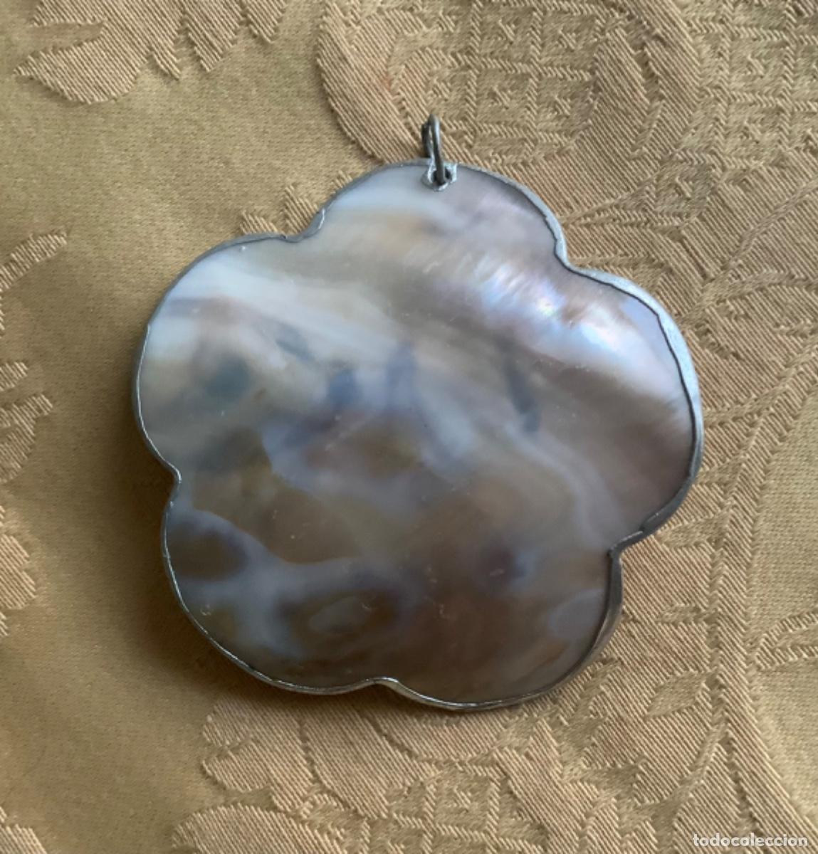 Vintage: COLGANTE DE N&Aacute;CAR CON PERLAS, FORMA DE FLOR - Foto 6