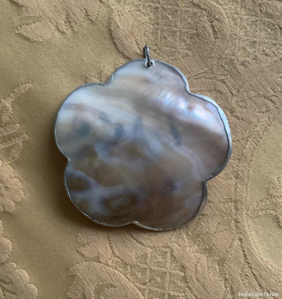 Vintage: COLGANTE DE N&Aacute;CAR CON PERLAS, FORMA DE FLOR - Foto 7