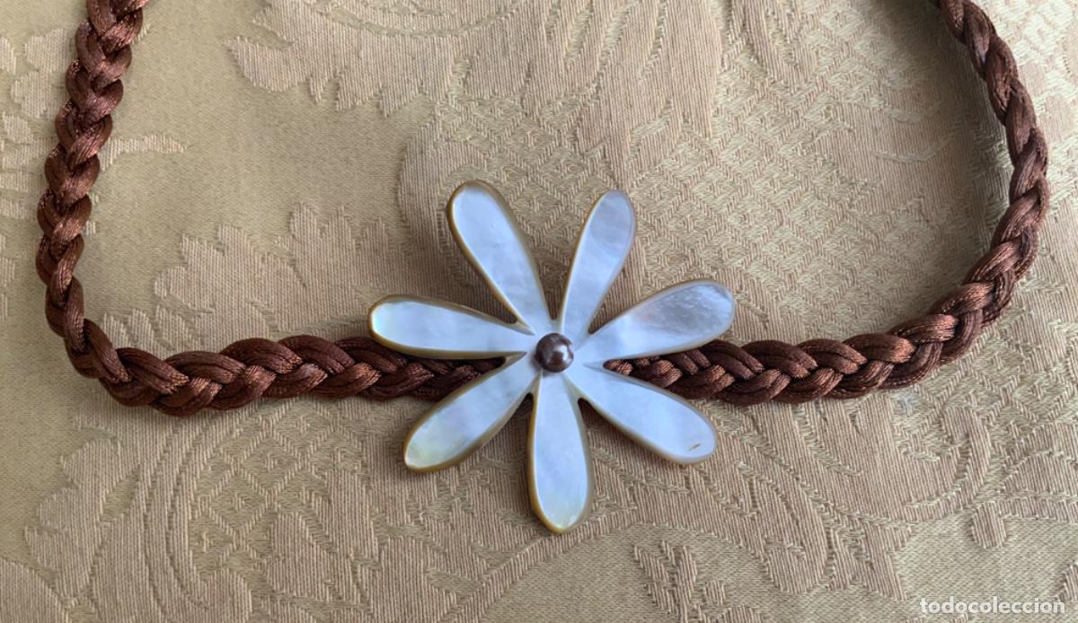 Vintage: COLLAR GARGANTILLA FLOR DE N&Aacute;CAR - Foto 3