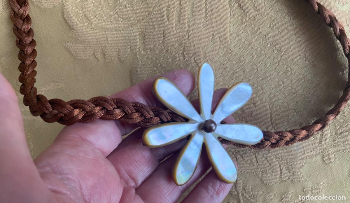 Vintage: COLLAR GARGANTILLA FLOR DE N&Aacute;CAR - Foto 5