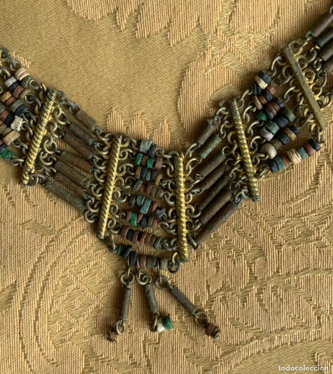 Vintage: COLLAR EGIPCIO, TONOS MARRONES - Foto 2
