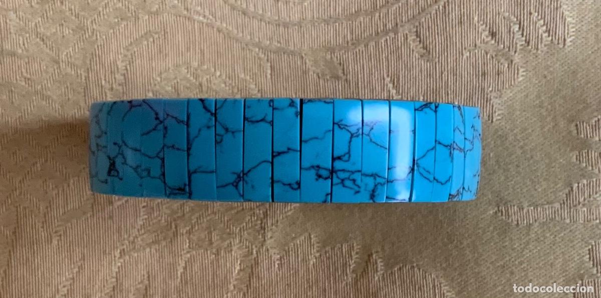 Vintage: PULSERA VINTAGE DE TURQUESAS EXTENSIBLE - Foto 1