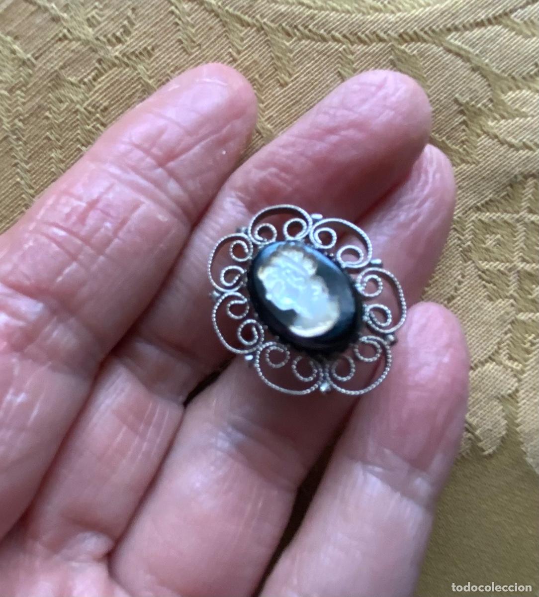 Vintage: ANTIGUOS PENDIENTES CAMAFEO DE CRISTAL - Foto 4
