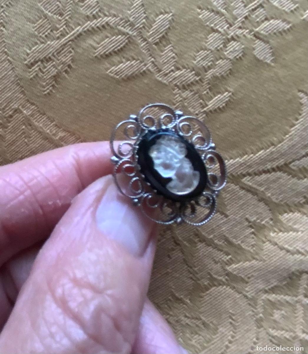 Vintage: ANTIGUOS PENDIENTES CAMAFEO DE CRISTAL - Foto 8