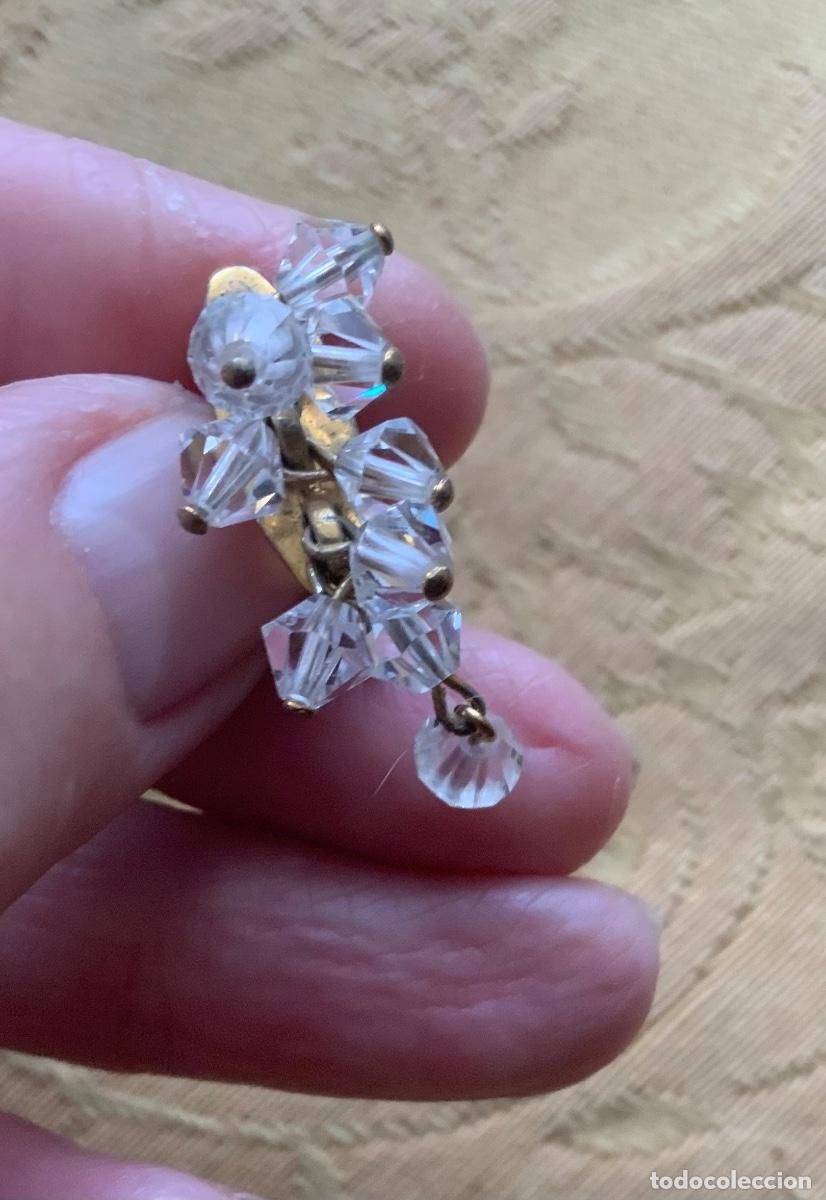 Vintage: PENDIENTES A&Ntilde;OS 50 CRISTAL DE ROCA - Foto 2