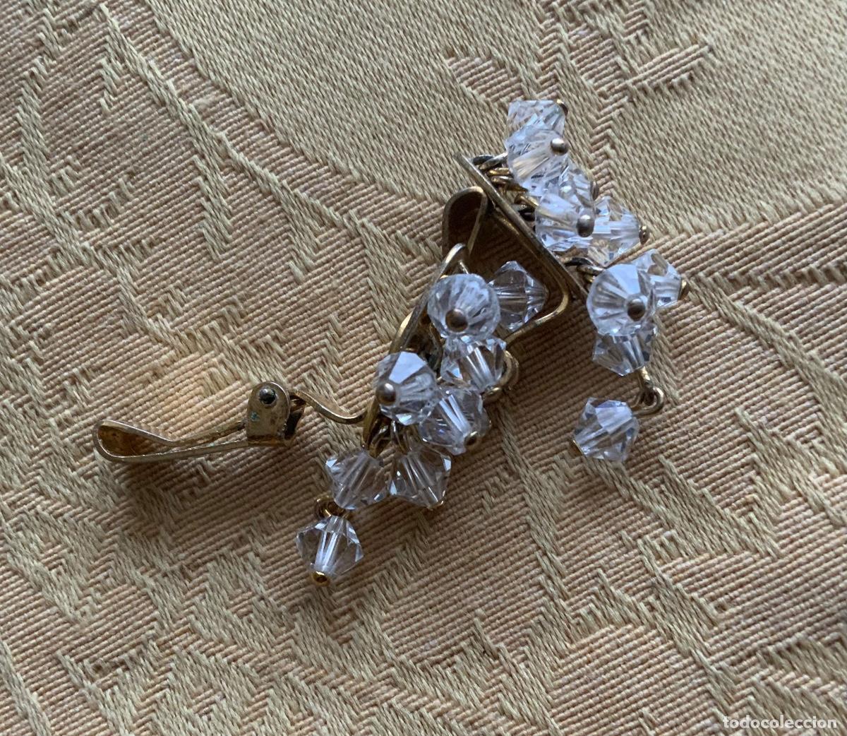 Vintage: PENDIENTES A&Ntilde;OS 50 CRISTAL DE ROCA - Foto 6