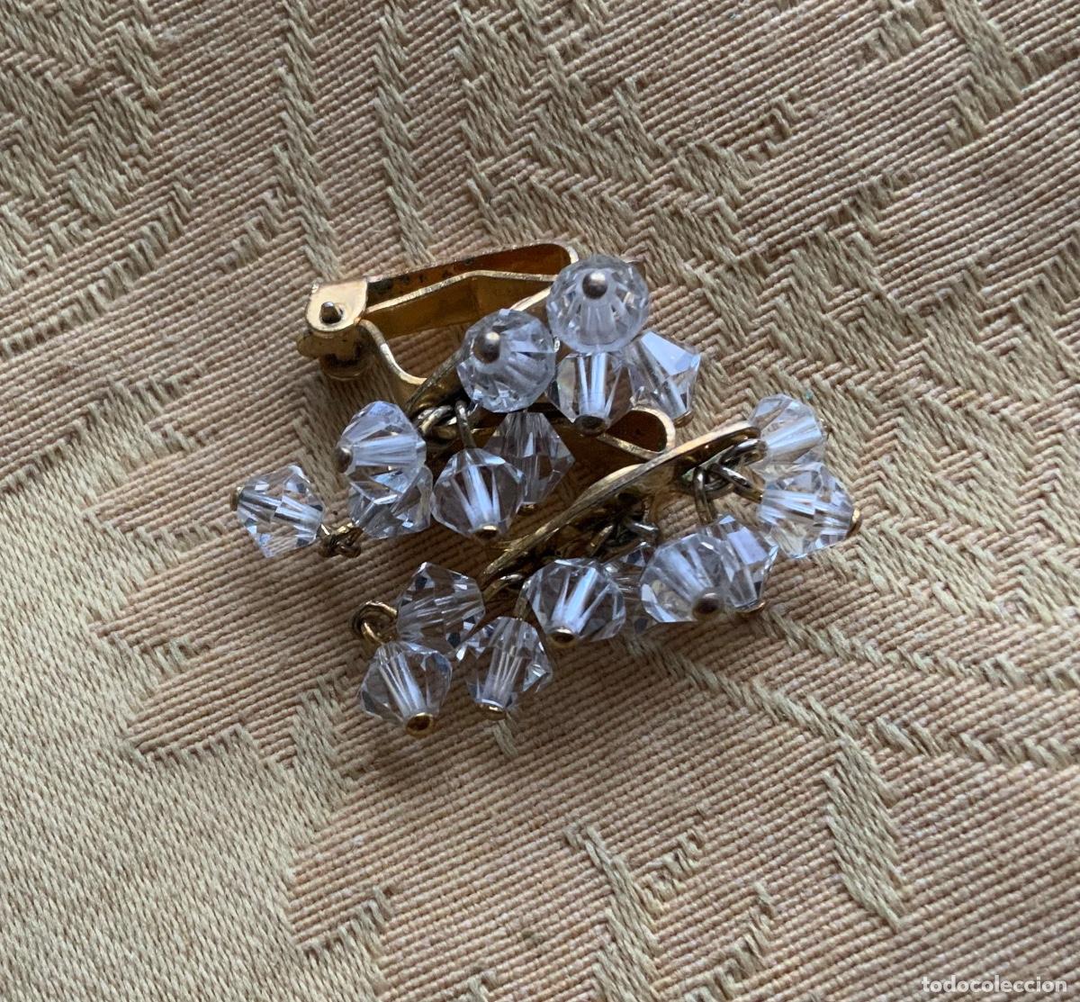 Vintage: PENDIENTES A&Ntilde;OS 50 CRISTAL DE ROCA - Foto 7