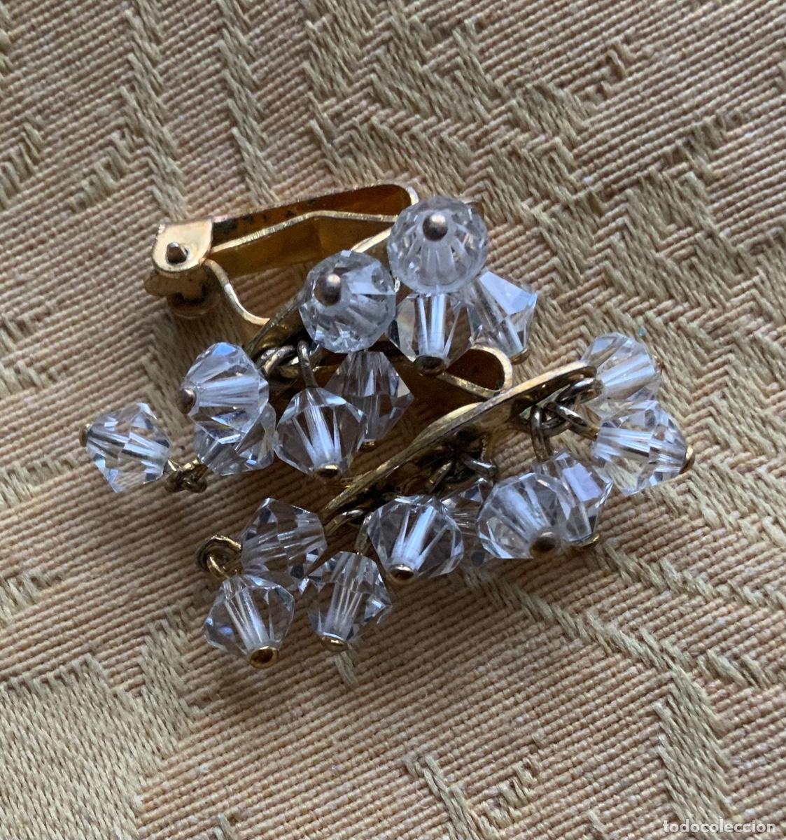 Vintage: PENDIENTES A&Ntilde;OS 50 CRISTAL DE ROCA - Foto 8