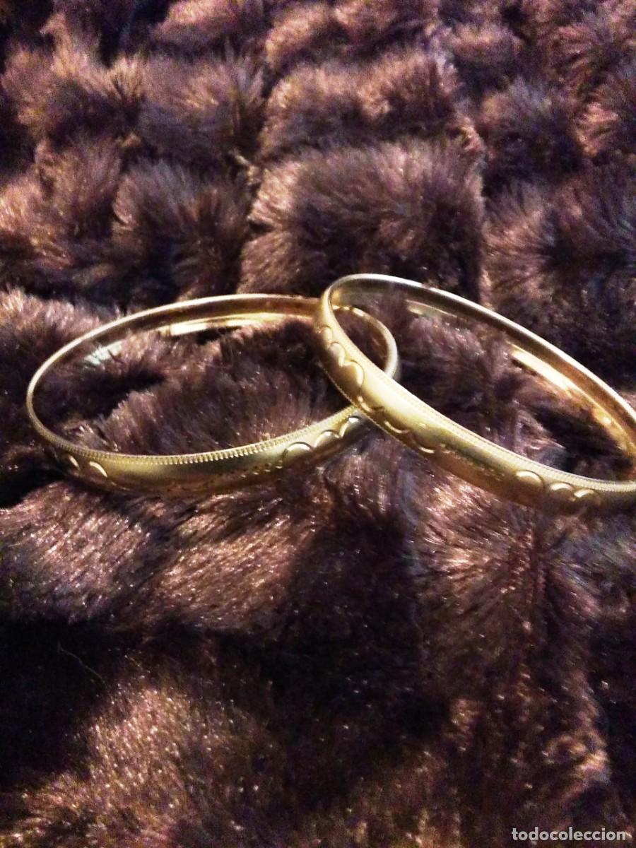 Vintage: Lote de 2 pulseras de acero dorado - Foto 3