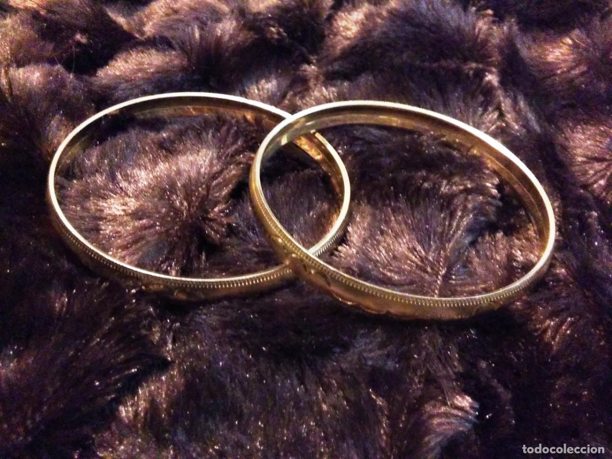 Vintage: Lote de 2 pulseras de acero dorado - Foto 4