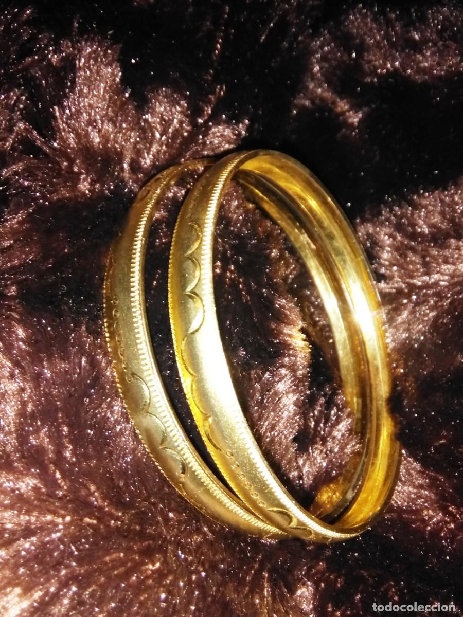 Vintage: Lote de 2 pulseras de acero dorado - Foto 5