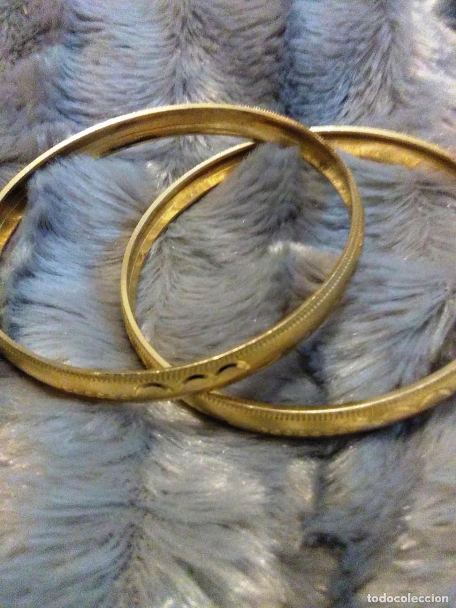 Vintage: Lote de 2 pulseras de acero dorado - Foto 6