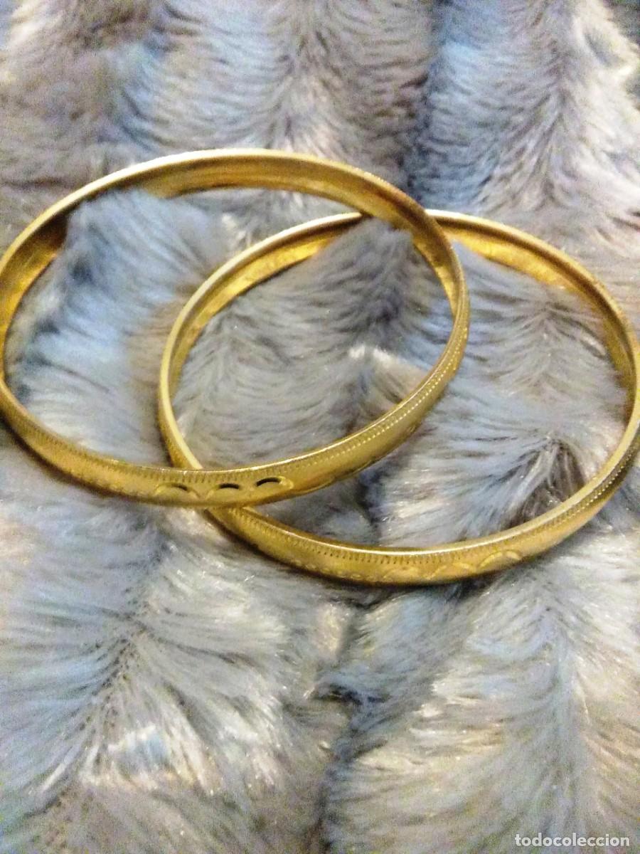 Vintage: Lote de 2 pulseras de acero dorado - Foto 7
