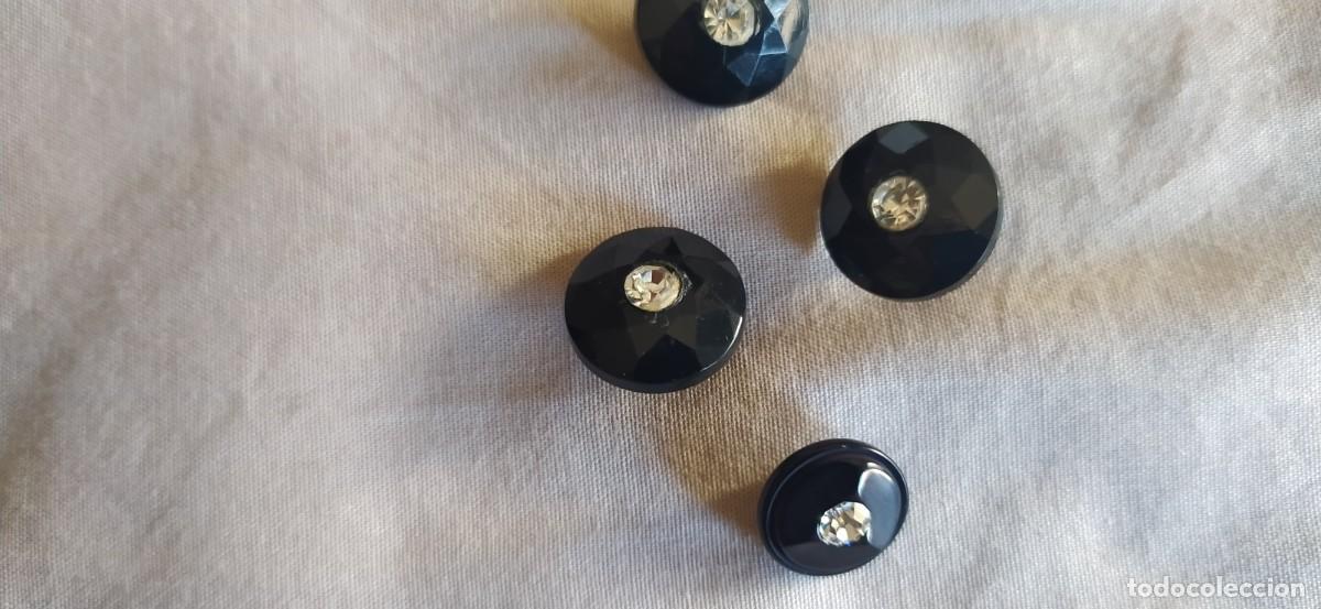 Vintage: botones negros con brillante. - Foto 3