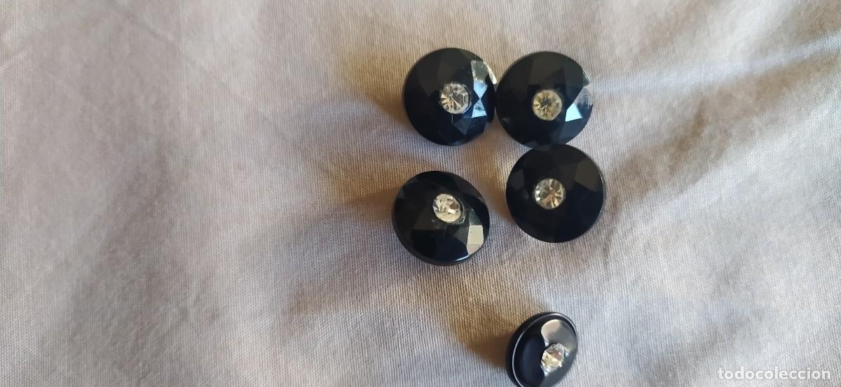 Vintage: botones negros con brillante. - Foto 4
